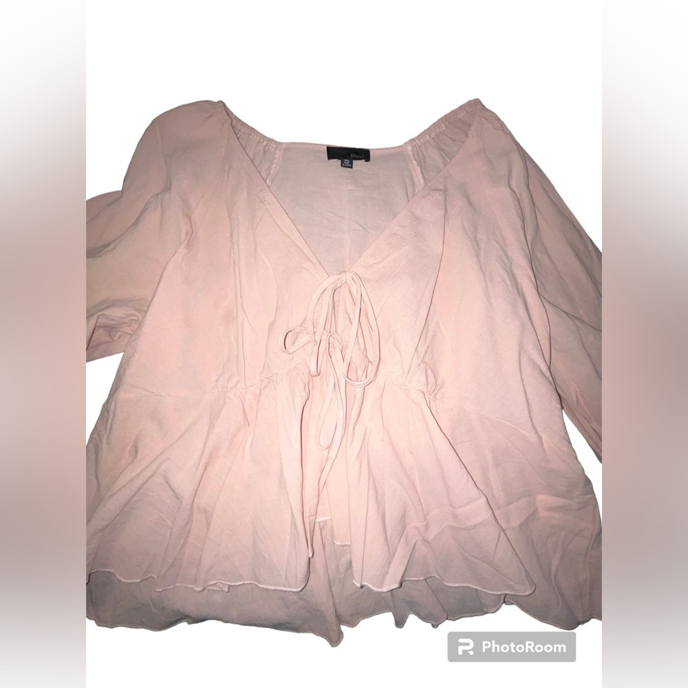SBetro Pink Ruffled Flow Top - Pink - Size 3X